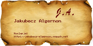 Jakubecz Algernon névjegykártya